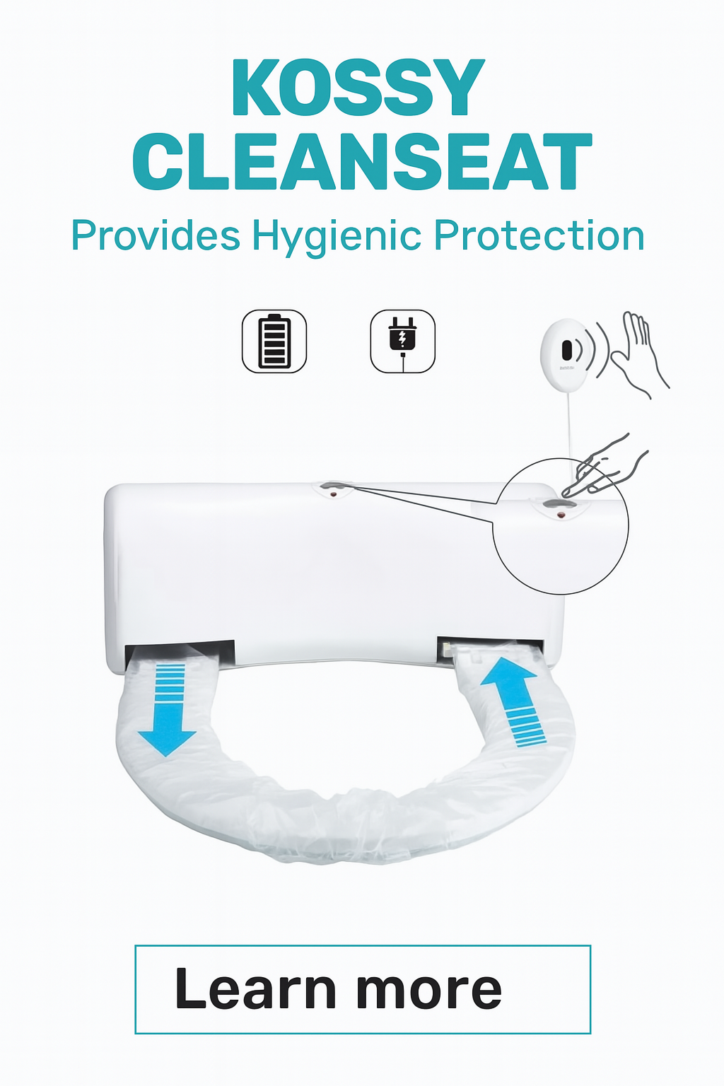 Kossy CleanSeat Automatic Toilet Seat Cover with Sensor